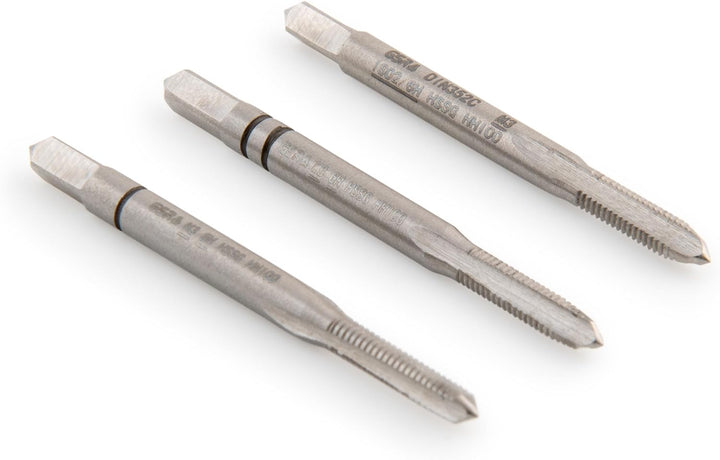 GSR PROFI Gewindebohrer M2,5 Satz HSSG 3 teilig | Handgewindebohrer Set | Gewindeschneider M2,5 | Mi