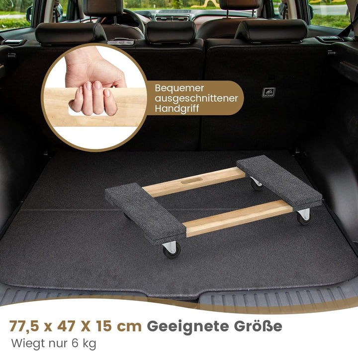 COSTWAY Transportroller, Möbelroller 77 x 47 cm bis 450kg, Transportwagen mit 4 Universalrädern, Möb