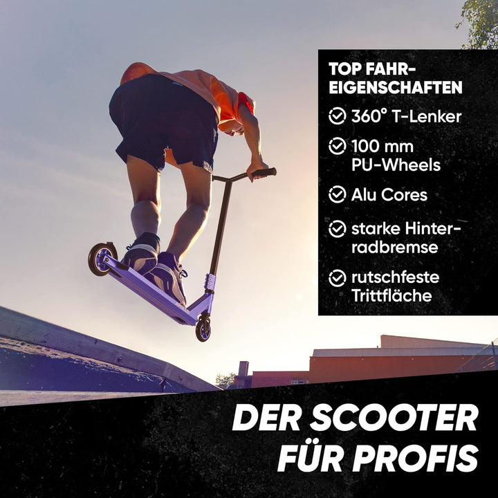 Apollo Stunt Scooter - Star Pro | HighQuality eloxierter Profi Stuntroller | Kinder Scooter mit ABEC