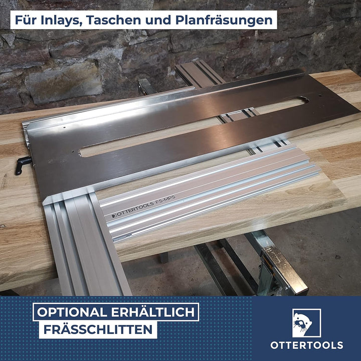 Ottertools - Frässchablone FS-MPS für rechteckige Ausschnitte mit der Oberfräse - verstellbar (300mm