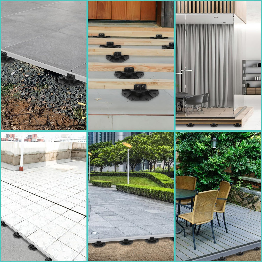 Ansobea 100 Stück Stelzlager höhenverstellbar 18-30mm,Tragfähigkeit von 600kg,sind perfekt für WPC-