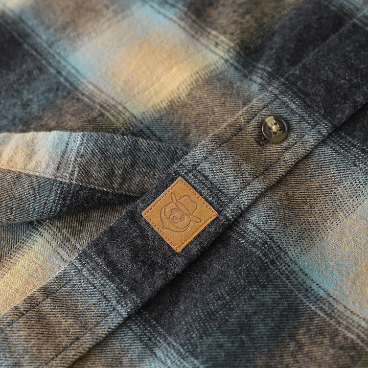 Dubinik® Flanellhemd Herren Button Down Kariert Baumwollhemd Freizeithemd Hemd Herren Langarm mit Zw