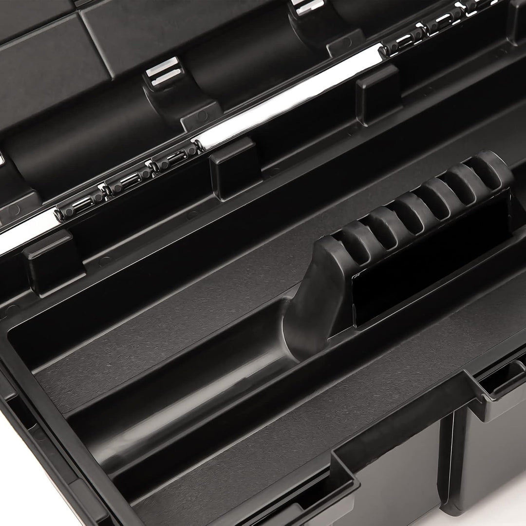 BigDean Werkzeugkoffer leer - 51x25x23cm - aus schlagfestem Kunststoff - Werkzeugkiste mit Innenabla