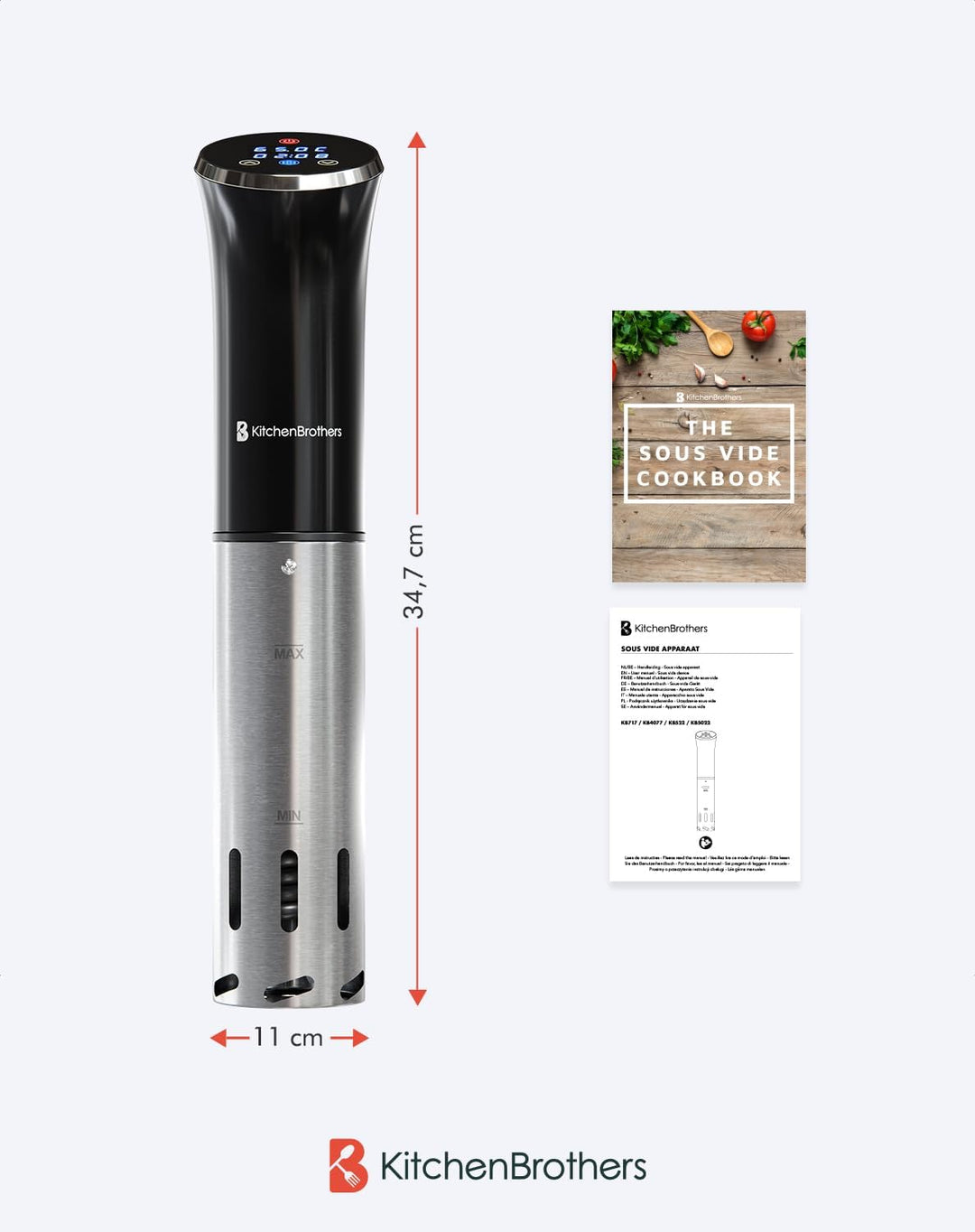 KitchenBrothers Sous Vide Stick Garer - Souvide Set - Souvidestab - Suvit Garer - Souvidestab - Sou