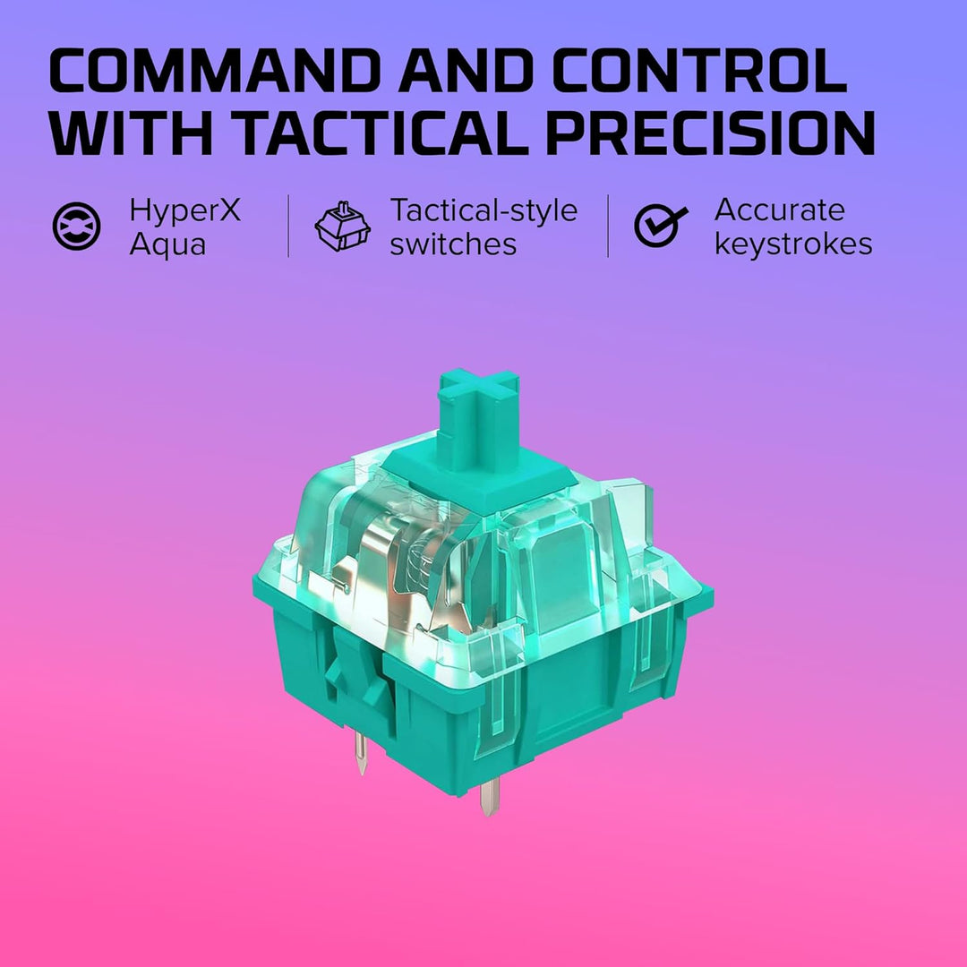 HyperX Alloy Origins Core – RGB Mechanische Gaming Tastatur, Tenkeyless, HyperX Aqua, (QWERTY – US L