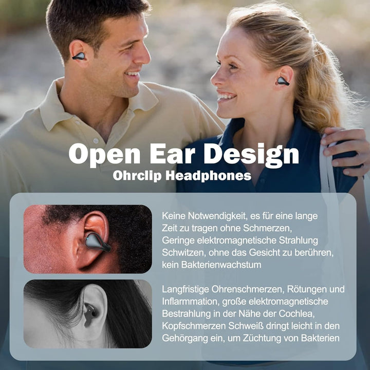 Open Ear Kopfhörer kabellos Luftleitung Knochenschall Kopfhörer Bluetooth Sportkopfhörer mit Mic Bon