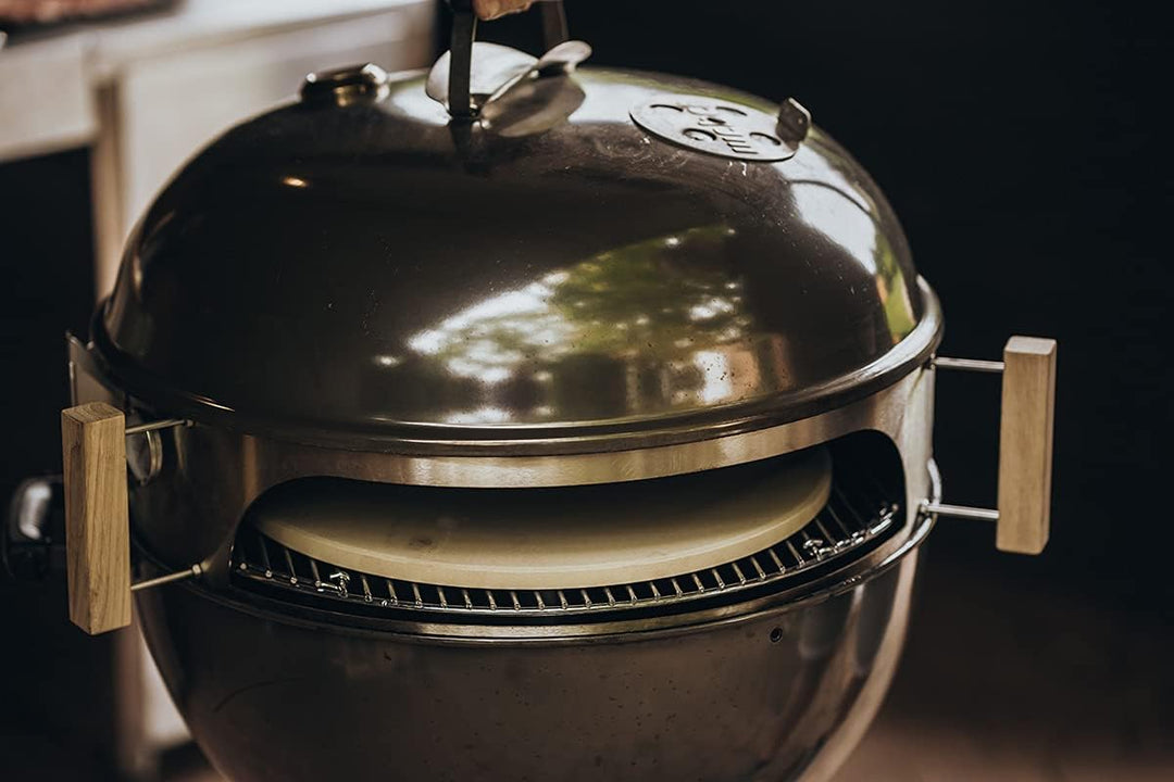 MOESTA-BBQ 10085 Smokin' PizzaRing Pizzaset für Kugelgrill Ø 57cm mit Pizzastein, Pizzablech, Pizzas