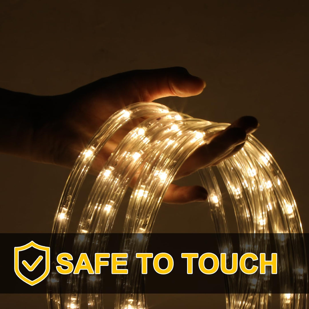 Cecaylie LED Lichterschlauch Aussen Innen, 40M 960 LEDs Warmweiss Lichtschlauch mit Timer und 8 Modi