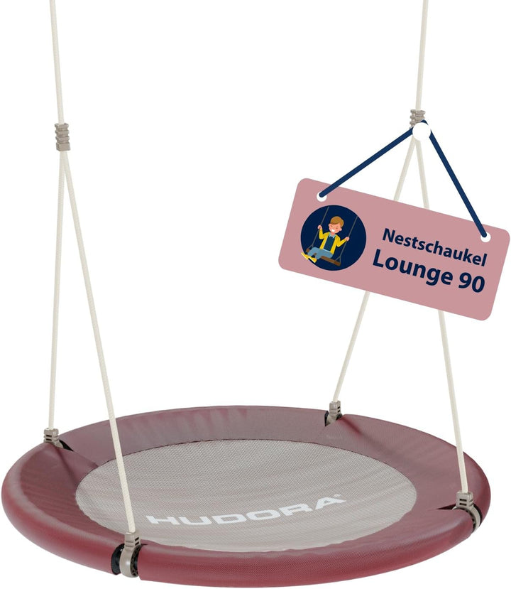 HUDORA Nestschaukel Lounge - Höhenverstellbare Nestschaukel mit 90/110cm Durchmesser für bis zu 150k