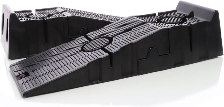 XPOtool teilbare Auffahrrampe 2er Set Schwerlast Autorampen bis 2,5 Tonnen aus Kunststoff für Pkws 2