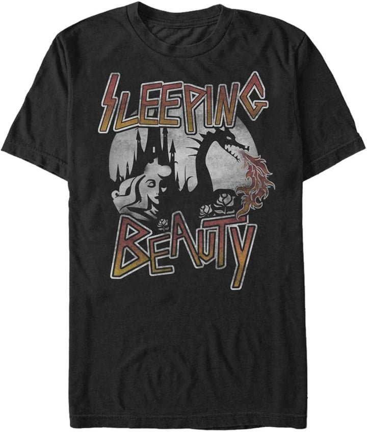 Disney Unisex Sleeping Beauty Beauty Sleep Organic Short Sleeve T-shirt XXL Schwarz, XXL Schwarz