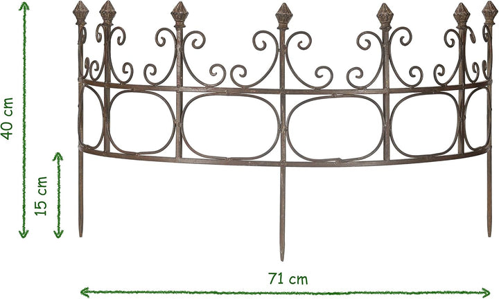 ecosoul Staudenhalter Strauchhalter Gartendeko Rost massiv halbrund Rankhilfe Metall Eisen Rostfarbe