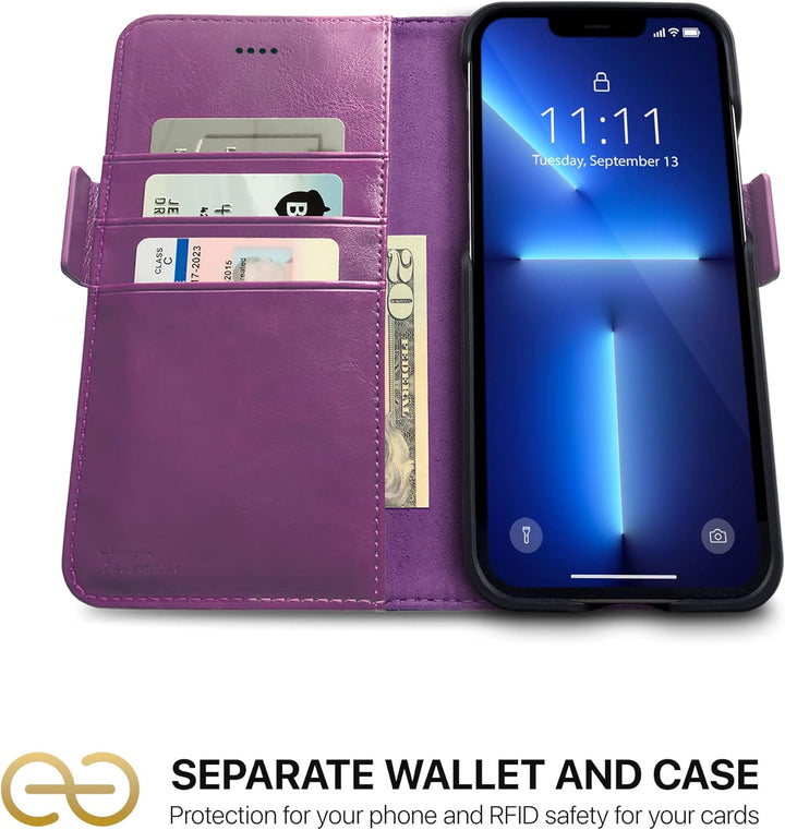 Dreem Fibonacci iPhone 13 Pro Max Brieftaschen-Etui / 2-in-1 stossfestes Etui und abnehmbares Folio