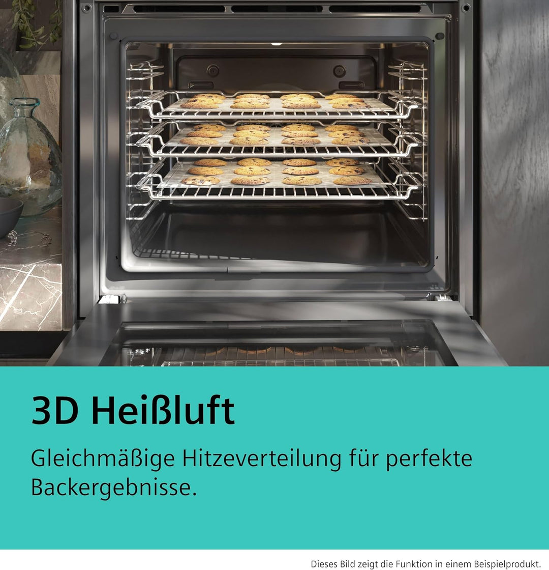 Siemens EQ110KA1Z iQ100 Herd-Glaskeramik-Kochfeld-Kombination (herdgesteuert), 59,4 cm breit, Schnel