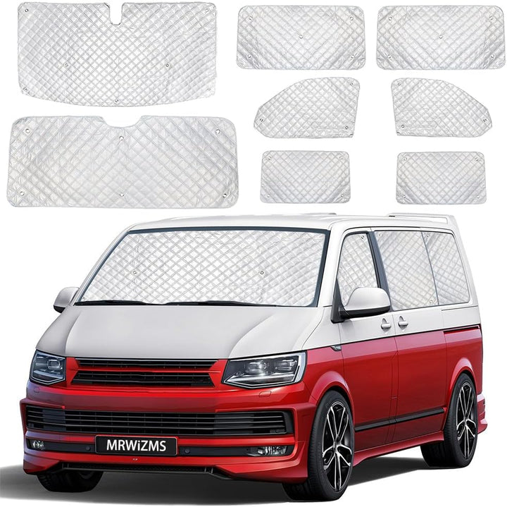 Thermomatten VW T5 T6, Thermomatte wohnmobil, Sonnenschutz Auto frontscheibe, Premium Aluminium-Vlie