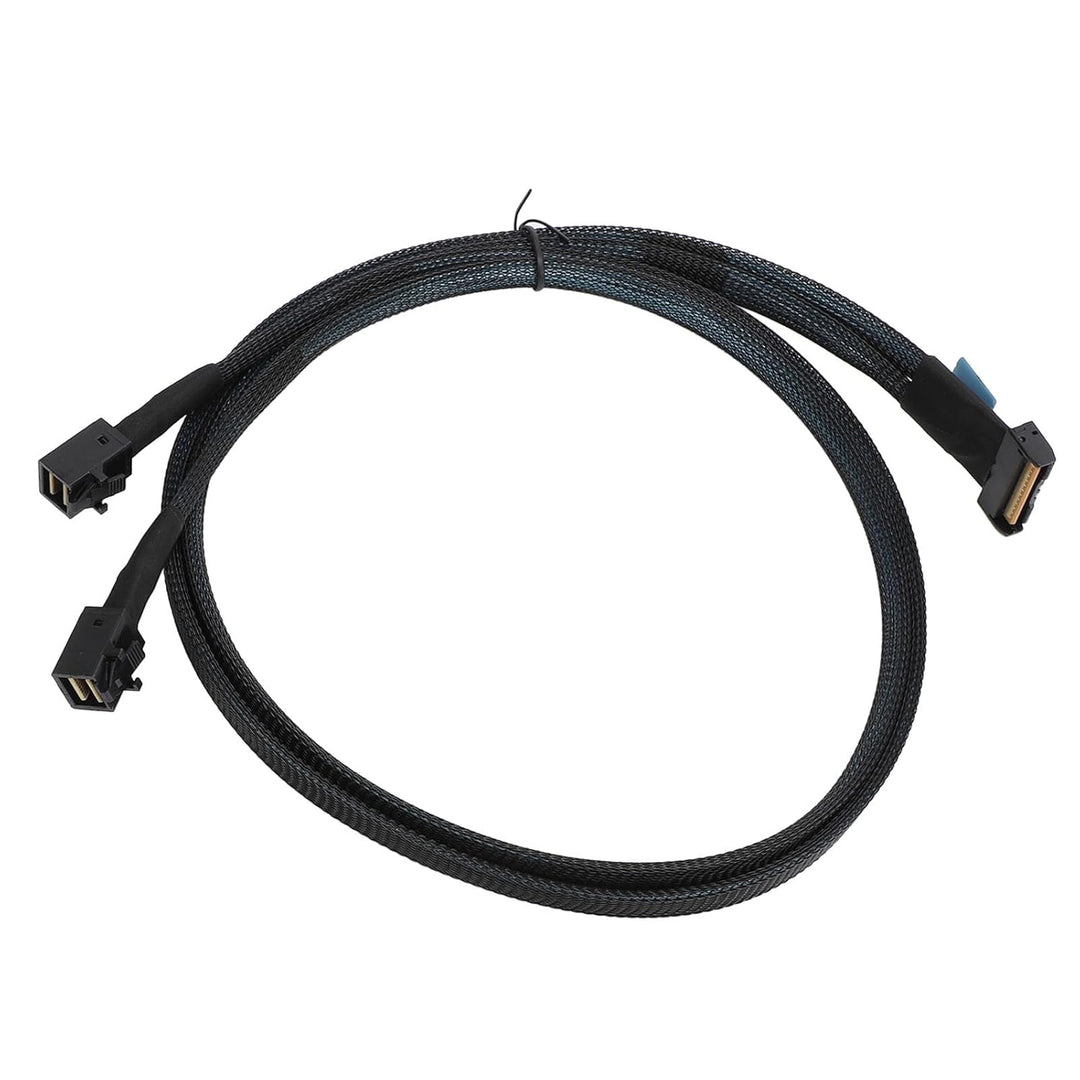 Plyisty MCIO 8i auf 2*SFF-8643 Kabel, MCIO 8i 74Pin auf SAS HD SFF-8643, PCIE 5.0, 32 GT/s Übertragu