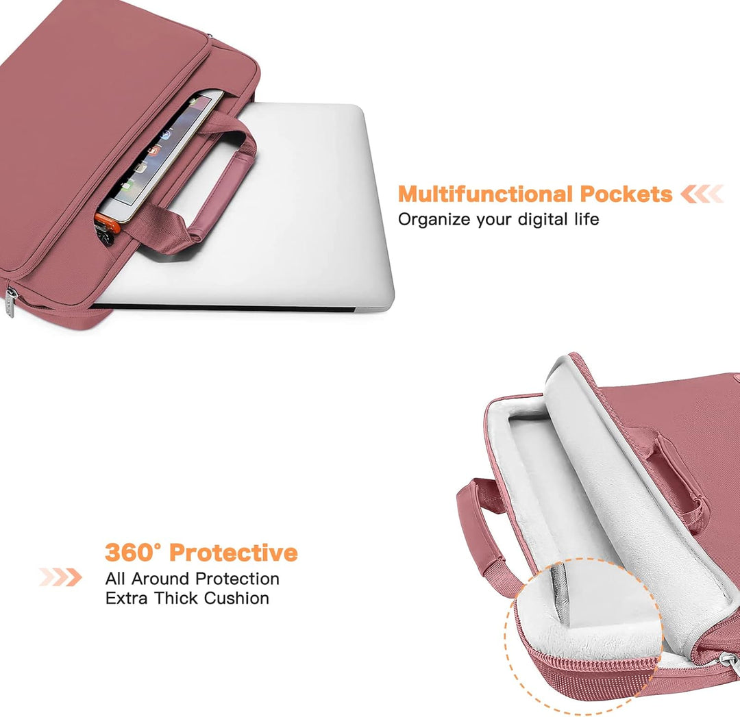 MOSISO 360 Schütz Laptoptasche 13,3 Zoll, 13-13,3 Zoll Laptop Umhängetasche Kompatibel mit MacBook A
