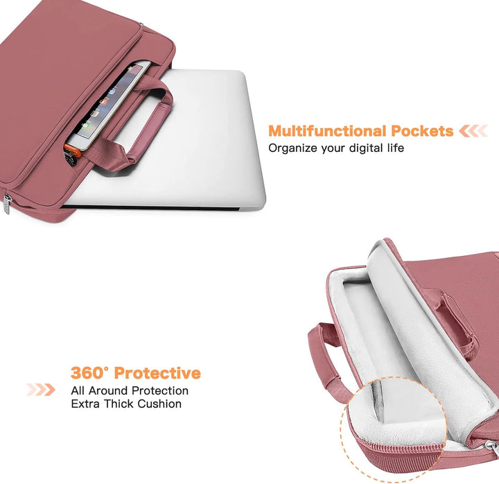 MOSISO 360 Schütz Laptoptasche 13,3 Zoll, 13-13,3 Zoll Laptop Umhängetasche Kompatibel mit MacBook A