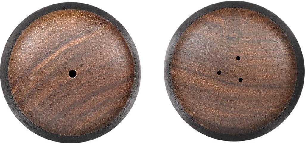 SKEPPSHULT - Salz und Pfefferstreuer - Set - Gusseisen - Walnussdeckel Ø 4,5 cm Höhe 8 cm