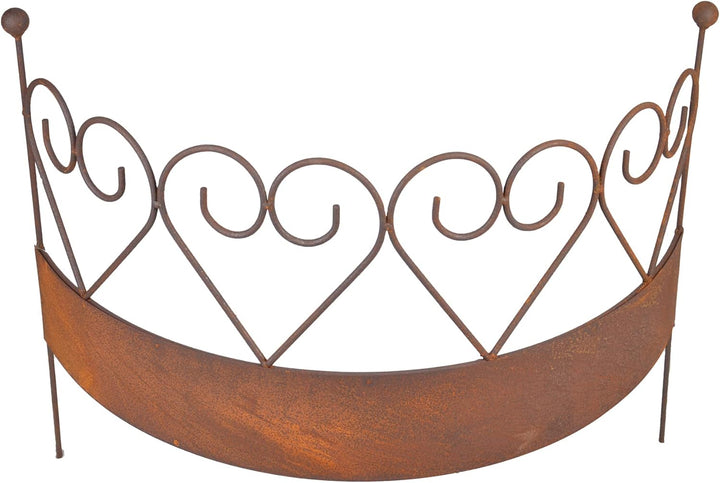 ecosoul Staudenhalter massiv mit Rasenkante Staudenbinder gebogen Rankhilfe 64,5 cm breit x 20cm tie