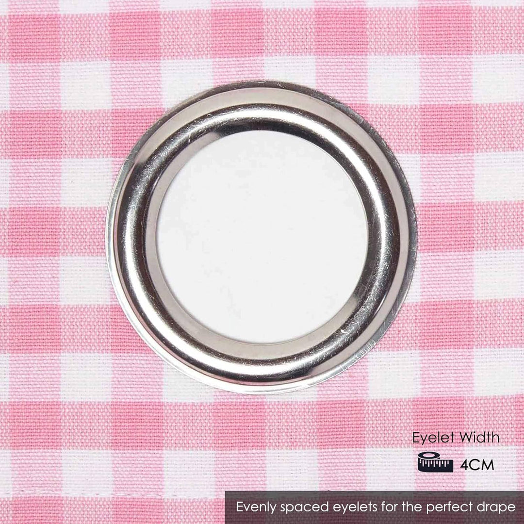 Homescapes handgewobener Vorhang Ösenvorhang Dekoschal Gingham im 2er Set, 137 x 228 cm, 100% Reine