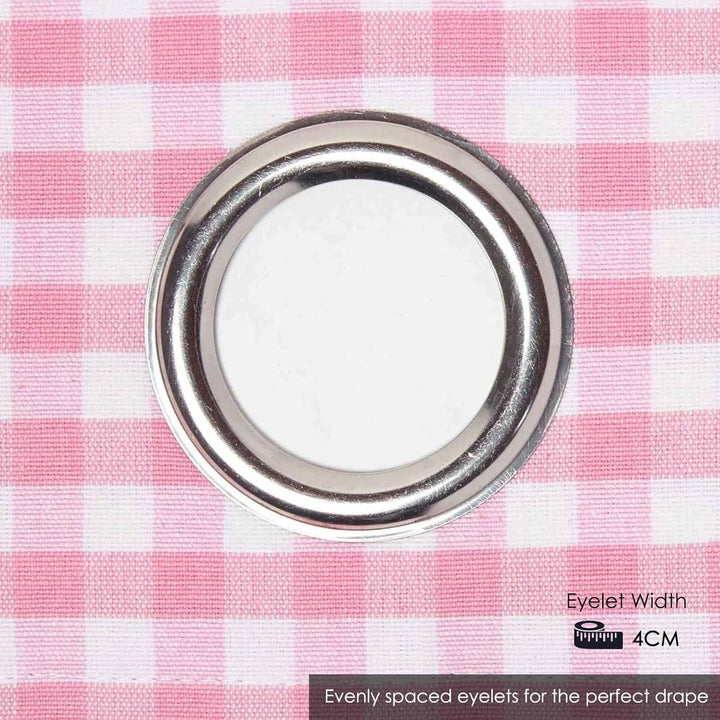 Homescapes handgewobener Vorhang Ösenvorhang Dekoschal Gingham im 2er Set, 137 x 228 cm, 100% Reine