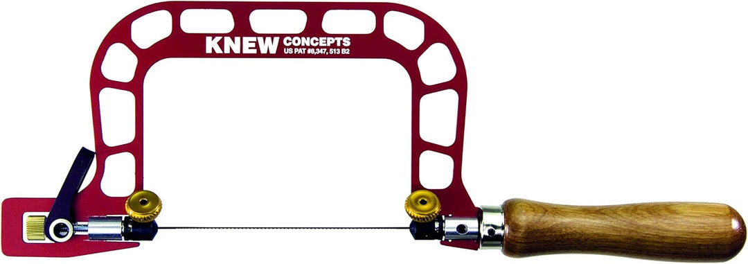 Laubsägebogen mit Blattspannung (75 mm, Bügel rot (mit Blattschrägstellung)) 75 mm Bügel Rot (mit Bl