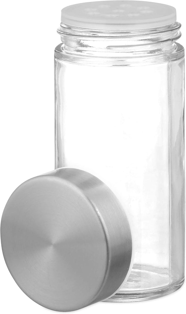 Relaxdays Gewürzkarussell mit 20 Gewürzgläsern, 360° drehbar, Gewürzdosen zum Streuen, 34,5 cm hoch,