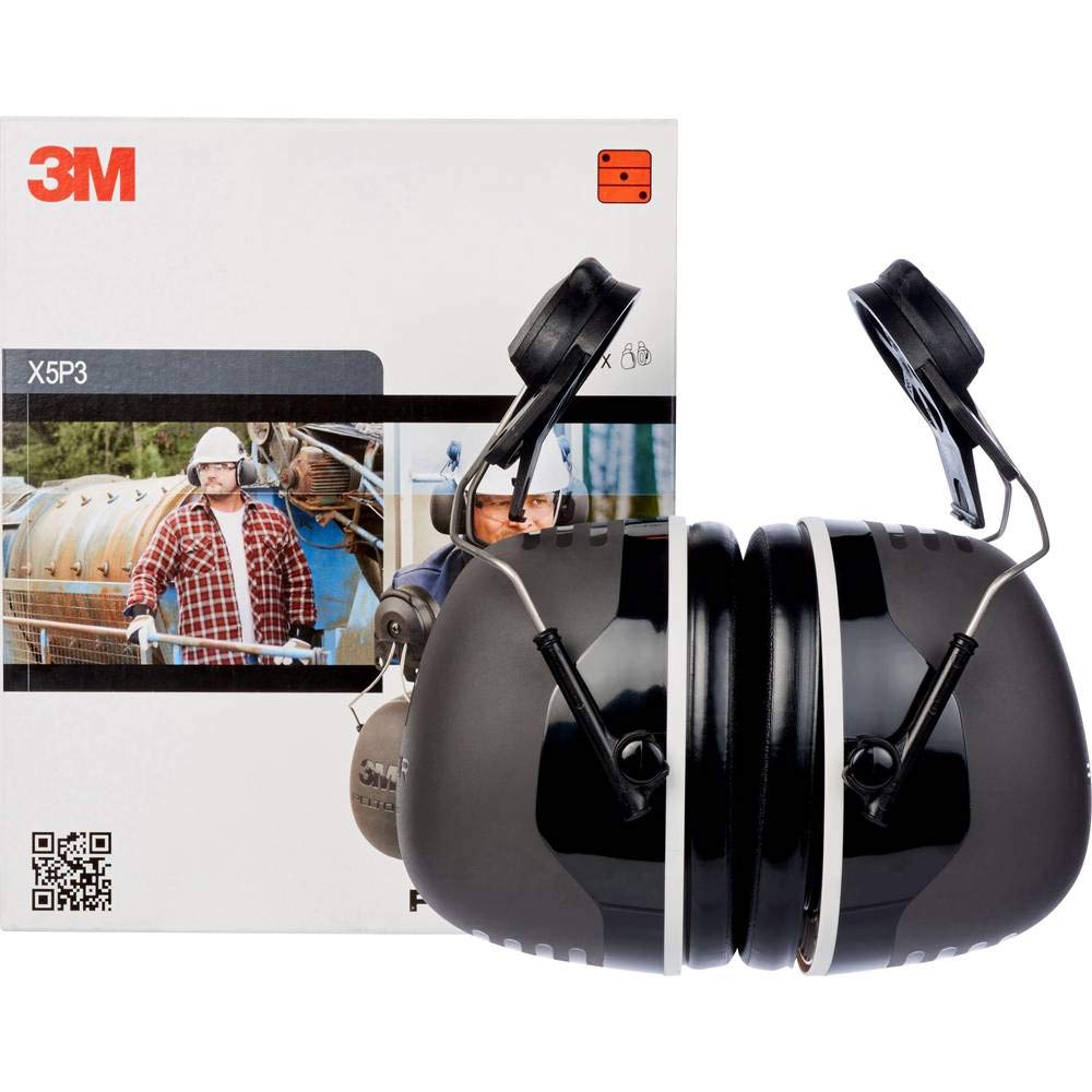 3M Peltor X5 Kapselgehörschutz X5P3E, Helmbefestigung - SNR 36 dB, schwarz Schwarz Kapselgehörschutz