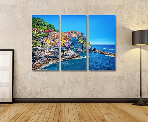 islandburner Bild Bilder auf Leinwand Cinque Terre Italien 3p XXL Poster Leinwandbild Wandbild Dekoa