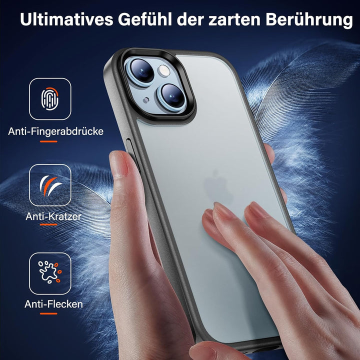 UniqueMe für iPhone 15 Hülle, 5-in-1-Set Handyhülle für iPhone 15 Case Rundumschutz Schutzhülle Cove