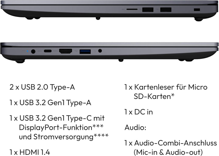 MEDION Avantum 17 E1e 43,9 cm (17,3 Zoll) Full HD Laptop (Intel N100, 4GB DDR4 RAM, 128GB SSD, HD We