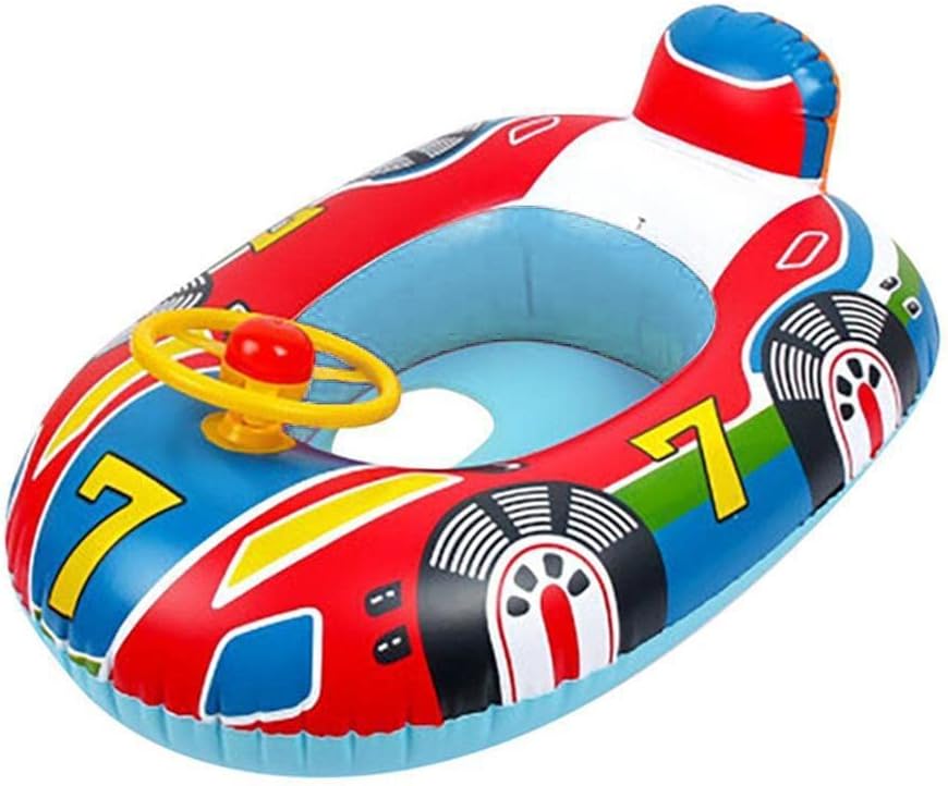 HUSHUI Baby-Schwimmbecken, aufblasbares Schwimmbecken Kleinkinder mit Lenkrad, Sommer-Wasserschwimme