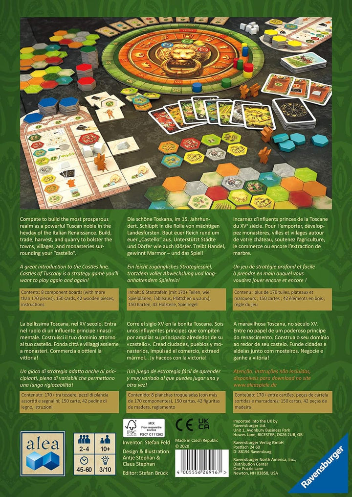 Ravensburger 26916 - The Castles of Tuscany, Strategiespiel für 2-4 Spieler ab 10 Jahren, alea Spiel