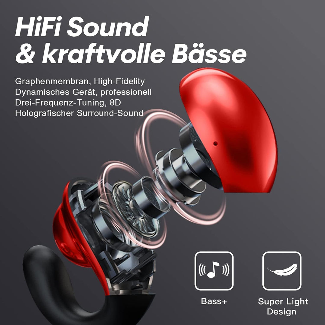 Open Ear Kopfhörer kabellos Bluetooth Luftleitung Knochenschall Sportkopfhörer Wireless Ear Clip Bon