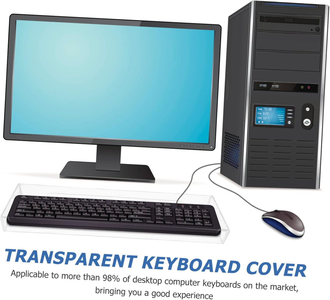 Tastaturabdeckung Transparente Acryl- -Abdeckung, Schutz für Katze, Desktop-, Monitorständer, stauba