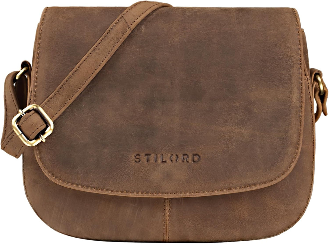 STILORD 'Savannah' Umhängetasche Damen Leder Handtasche kleine Schultertasche Crossbody Bag Ausgehta