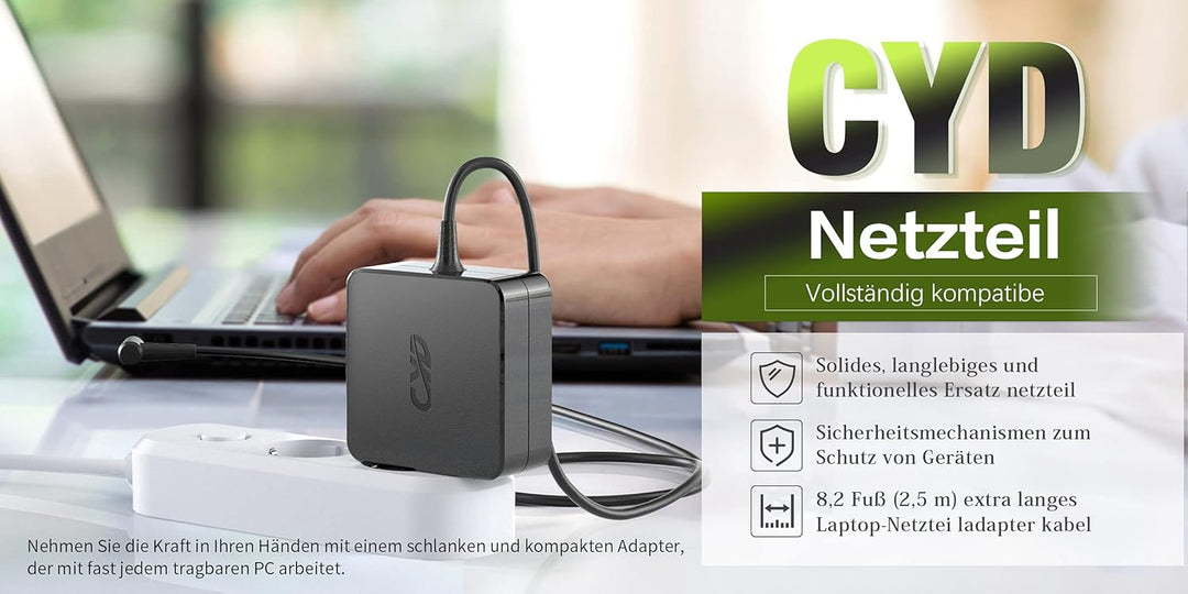 CYD 45W 19.5V 2.31A Notebook Netzteil-Ladekabel-Ladegerät für HP-Ladekabel-Laptop 15-BS000 17-BS000