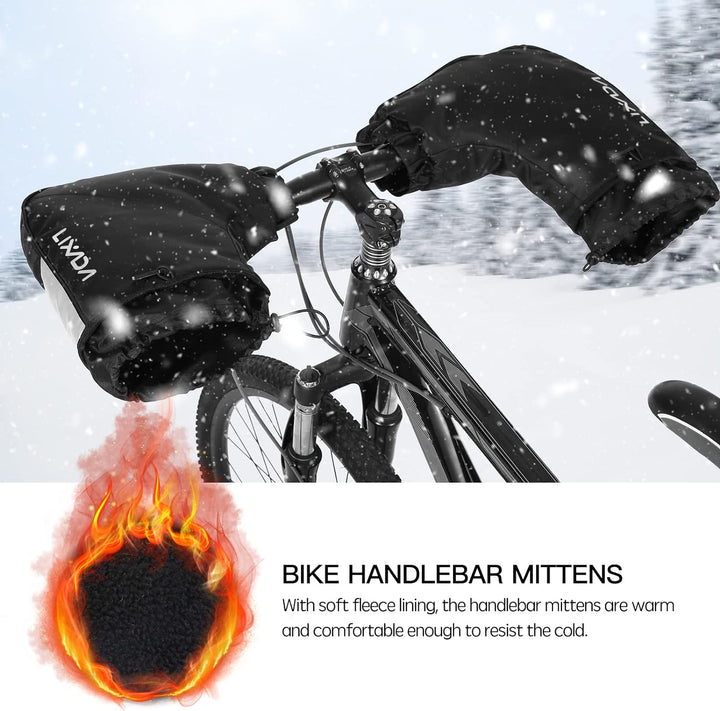 Lixada Handwärmer Fahrradlenker Lenkerstulpen Lenker Winddicht wasserdichte Winter Fahrradhandschuhe
