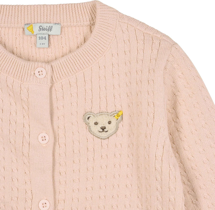 Steiff Mädchen Strickjacke Weste 116 Seashell Pink, 116 Seashell Pink