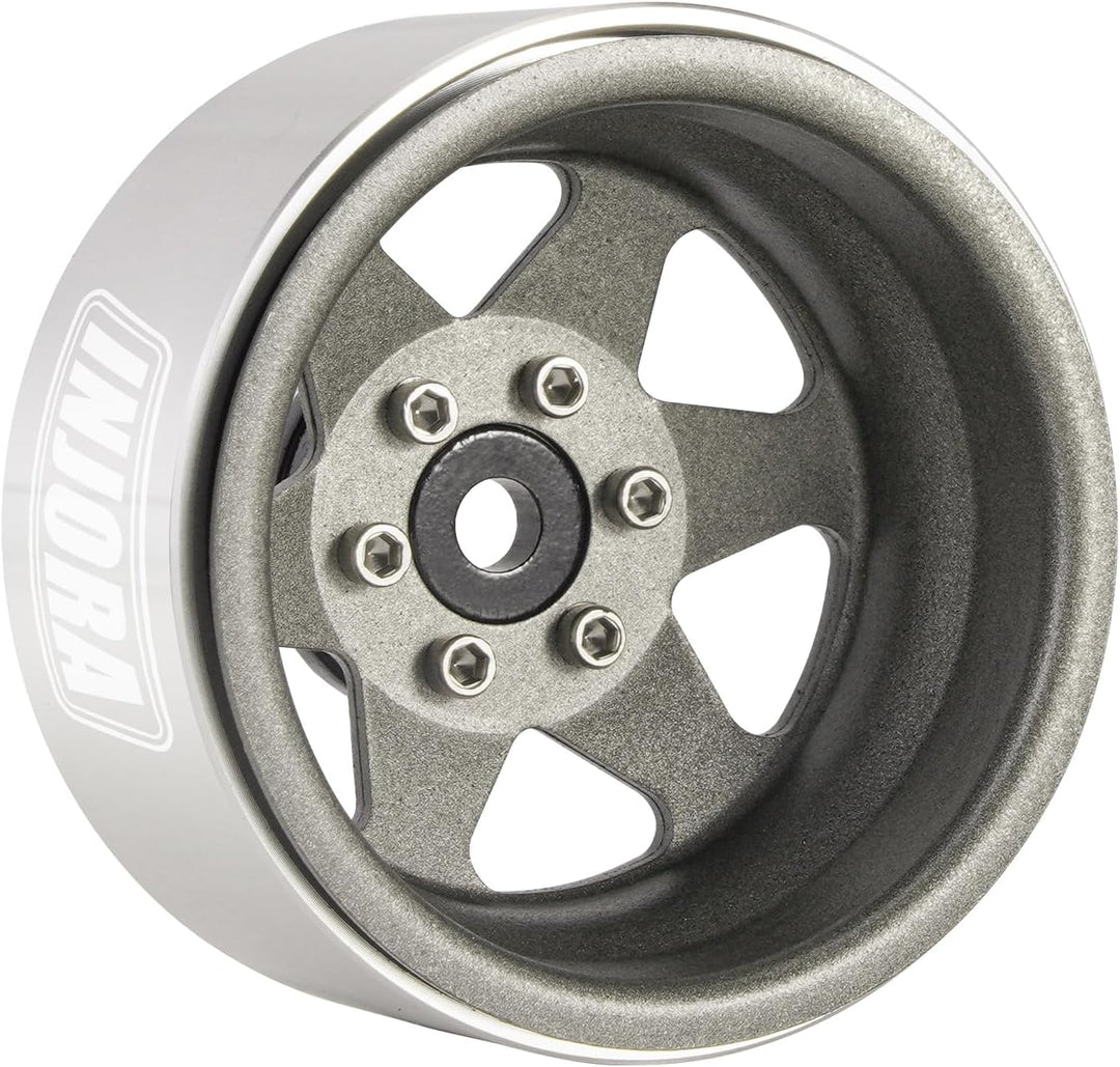INJORA 1.9 Beadlock Felge Offset -8.9mm Metall Deep Dish Nabe für 1/10 RC Crawler Car TRX4 Axial SCX