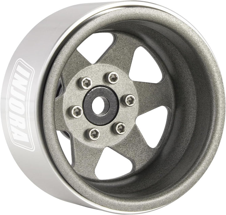 INJORA 1.9 Beadlock Felge Offset -8.9mm Metall Deep Dish Nabe für 1/10 RC Crawler Car TRX4 Axial SCX