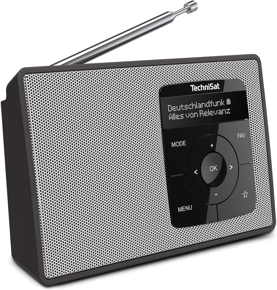 TechniSat DIGITRADIO 2 - Tragbares DAB+/UKW-Radio mit Akku (mit Bluetooth Audiostreaming, Weckfunkti