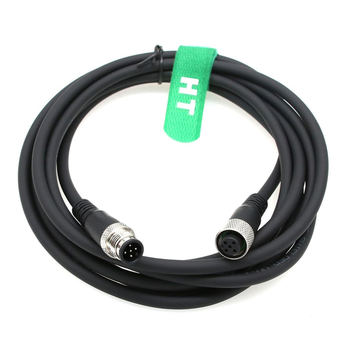 HangTon M12 A Code 5 Pin Male Female Actuator Sensor Signal Shielded Cable for Industrial Controls A