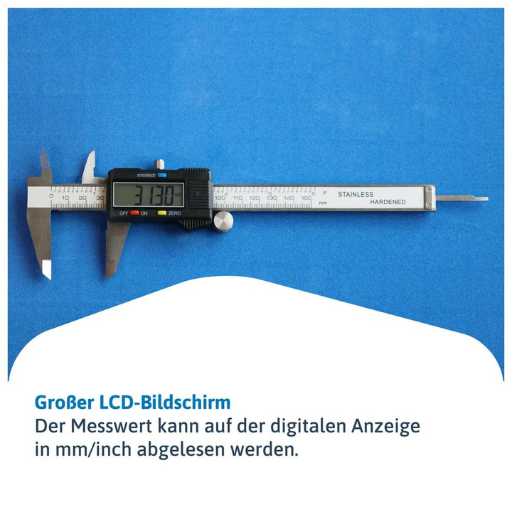 Dönges Digitaler Messchieber 150 mm | LCD Display, CE, Messbereich 0-150 mm | Digitale Schieblehre,