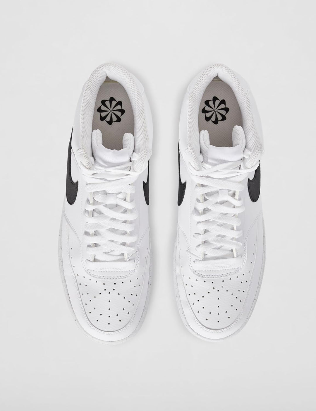 Nike Herren Court Vision Mid Nn Sneaker 44 EU White Black White, 44 EU White Black White