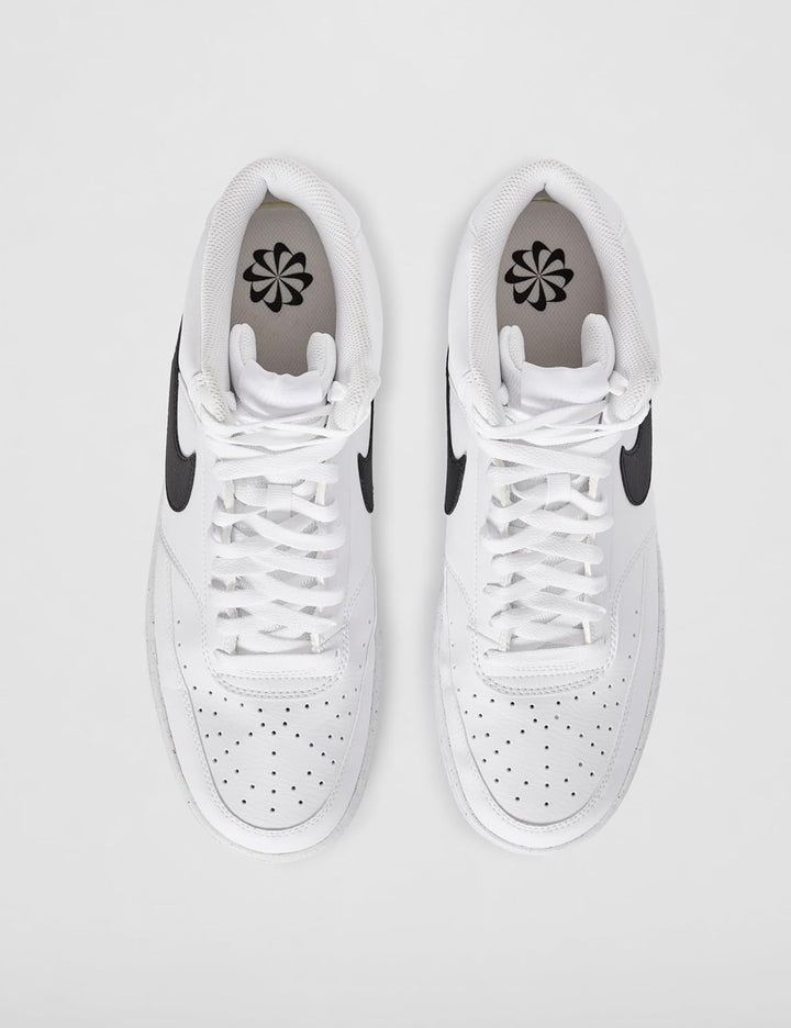 Nike Herren Court Vision Mid Nn Sneaker 44 EU White Black White, 44 EU White Black White