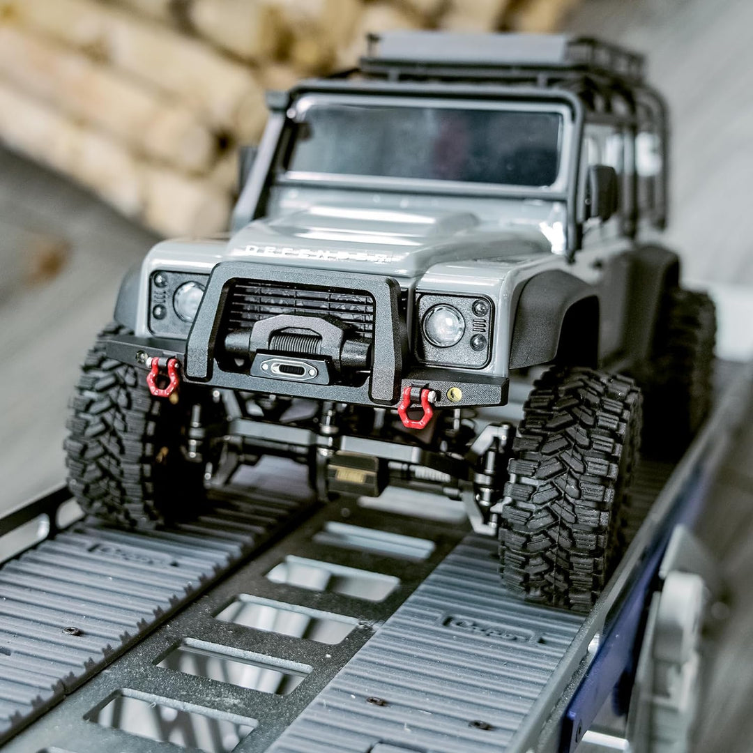 INJORA Vorne Hinten Bumper CNC Aluminium Stossstange 1/18 für TRX4M Defender Upgrade RC Crawler, Vor