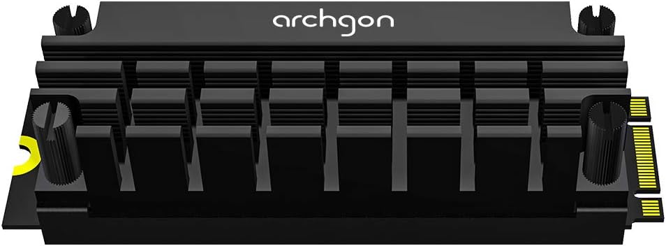 Archgon HS-1110 Kühlkörper für M.2 SSD 2280 PCIe NVMe/SATA Kühler, 20 mm Bauhöhe, Aluminium, 2x Wärm