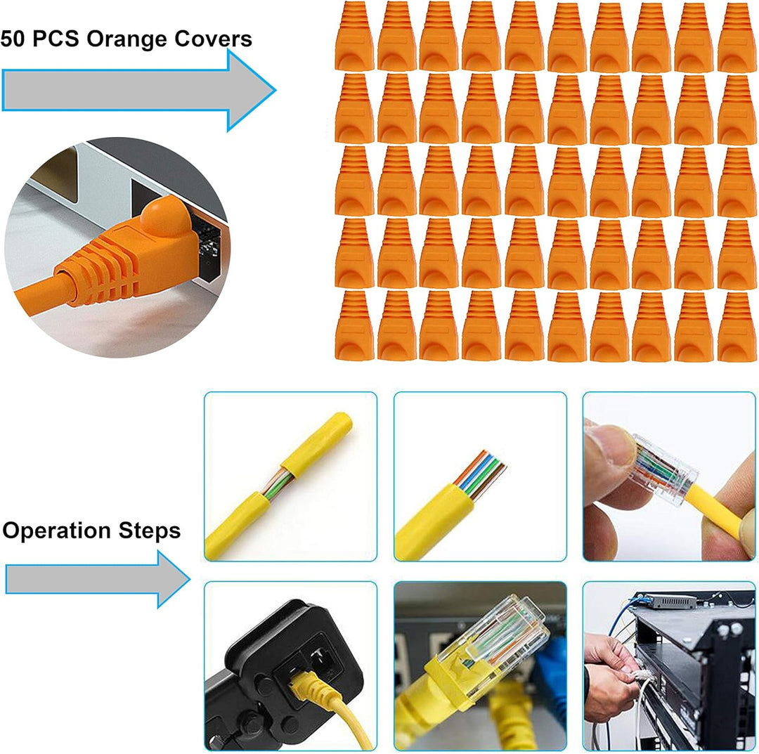 MAYLINEE Crimpzange RJ45 CAT5 CAT6 Kabel Tester Reparatur Netzwerk Werkzeuge Set, Abisolier Koax Cri
